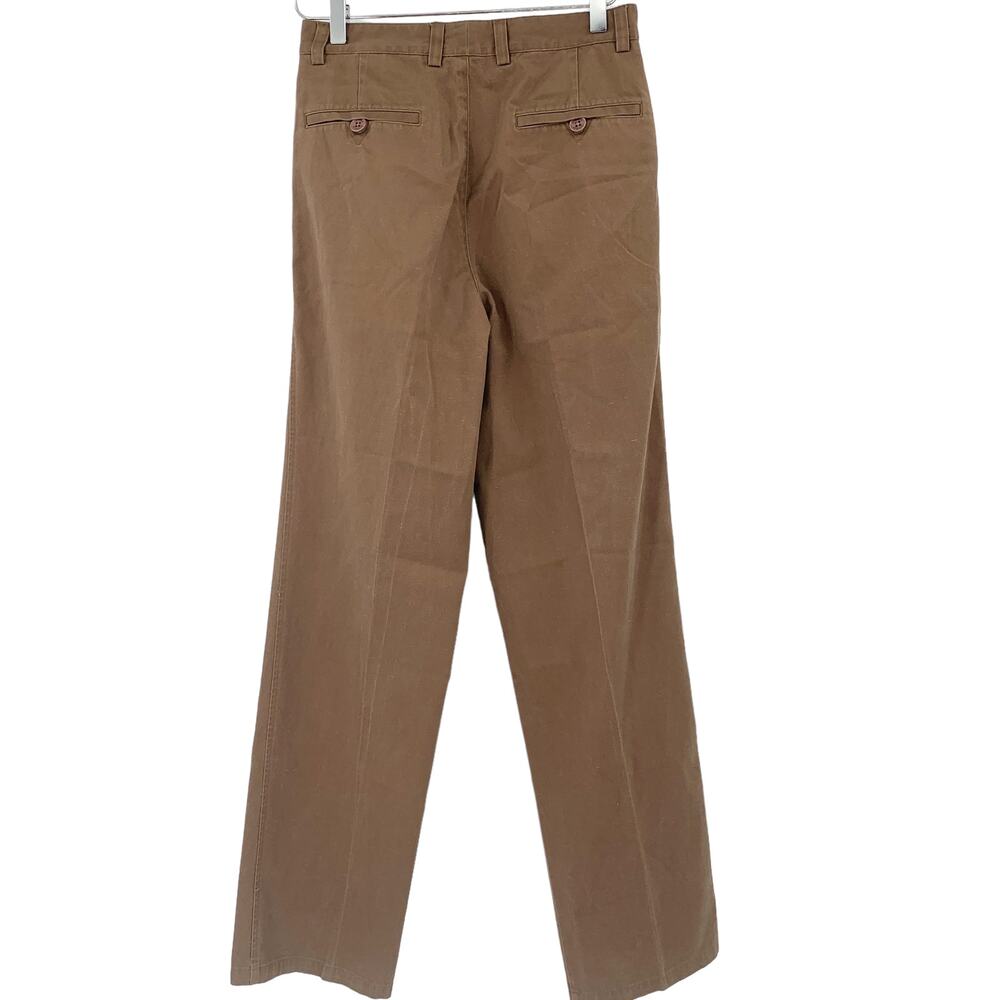 GIORGIO ARMANI Pants Size 30 / Size L Slacks Tan Pleated Brown Straight Leg - Picture 8 of 10